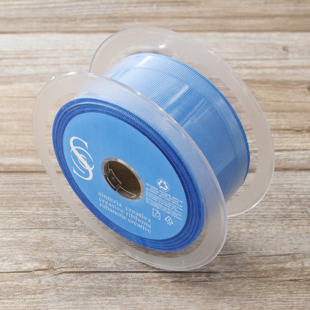 Лента репсовая SAFISA, 50 мм, 25 м, цвет 65 голубой. Арт 350-50мм-65