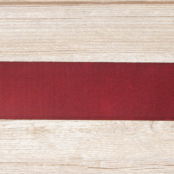 Лента репсовая SAFISA, 50 мм, 25 м, цвет 30 бордовый. Арт 350-50мм-30