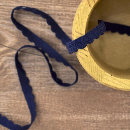 Кант-тесьма, 8 мм, цвет синий. Арт 2176/10