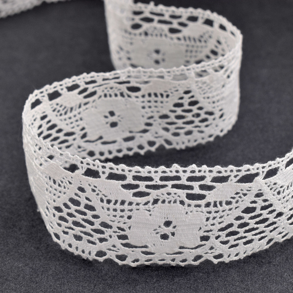 Хлопковое кружево, 58 мм, цвет белый. Арт 2182/01