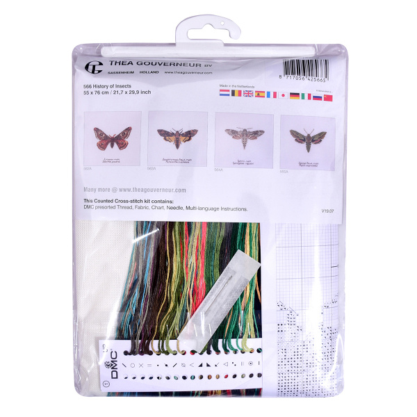 Набор для вышивания "История насекомых", канва лён 32 ct. Арт 566