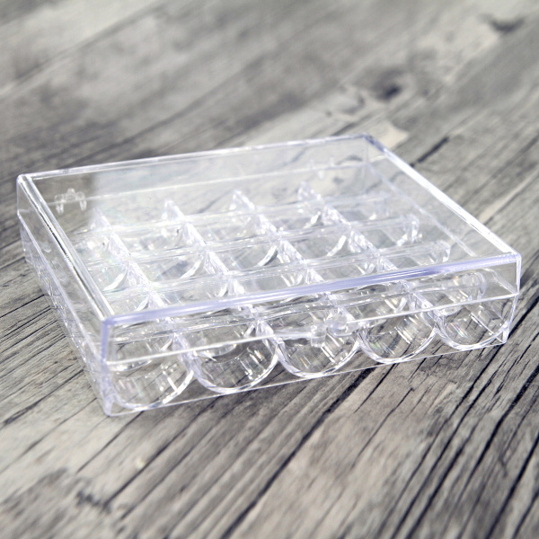 Органайзер для шпулек, 25 ячеек, пластик. Арт 160                     