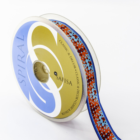 Лента жаккард SAFISA, 25 мм, 15 м, цвет 01. Арт 9105-25мм-01