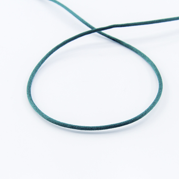 Шнур атласный SAFISA 2 мм, 25 м, цвет 43, зеленый темный. Арт 462-43                  