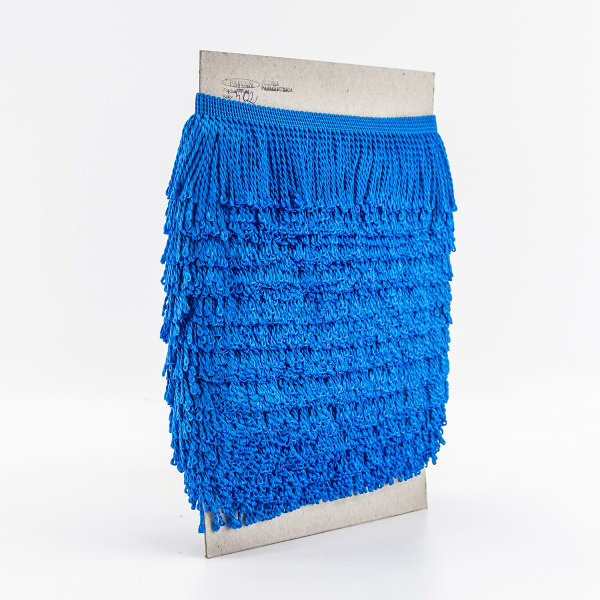 Бахрома витая, 60 мм, цвет лазурный. Арт PP-60 col.502