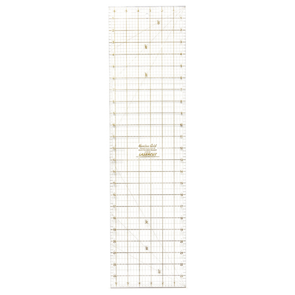 Линейка для пэчворка с градацией в дюймах,  24" x 6 1/2". Арт 4188.HG