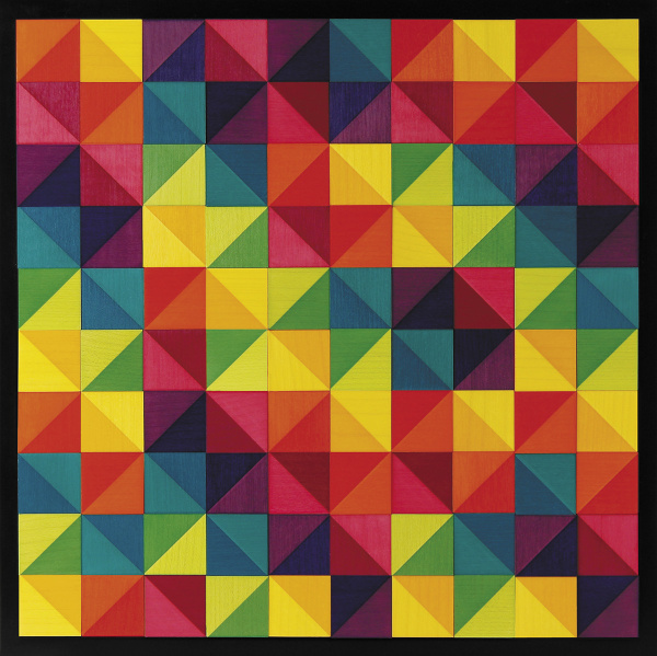 Мозаика из кубиков дизайнерская NAEF CLASSIC "Mosaik" 6+, натуральное дерево, цветная, 100 деталей. Арт 9404