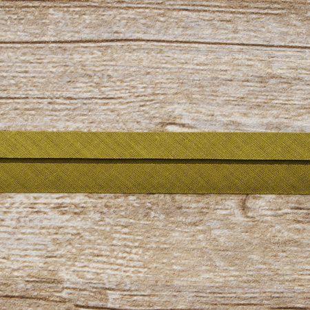 Косая бейка хлопок/полиэстер 20 мм, 25 м, цвет 67, серо-зеленый темный. Арт 6120-20мм-67            