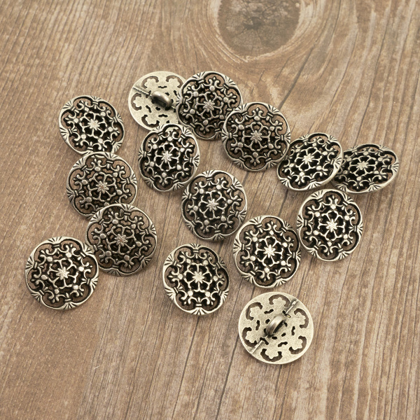 Пуговица DISBOTON, размер 28  цвет  C/ARGENT ANT.ART.AA0584. Арт 3247628AA-AN80D