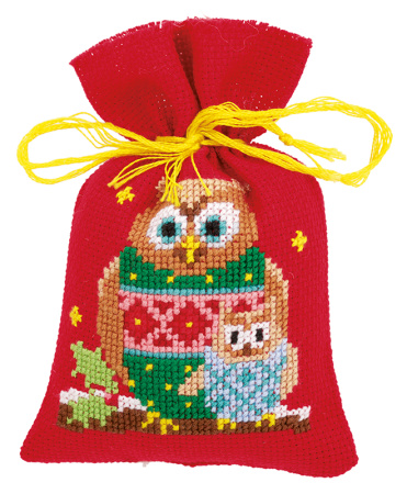 Набор для вышивания мешочков (саше) "Рождественские Совы". Арт PN-0155943