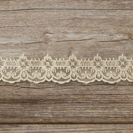Кружево-вышивка на тюле, 20 мм. Арт 42198/58