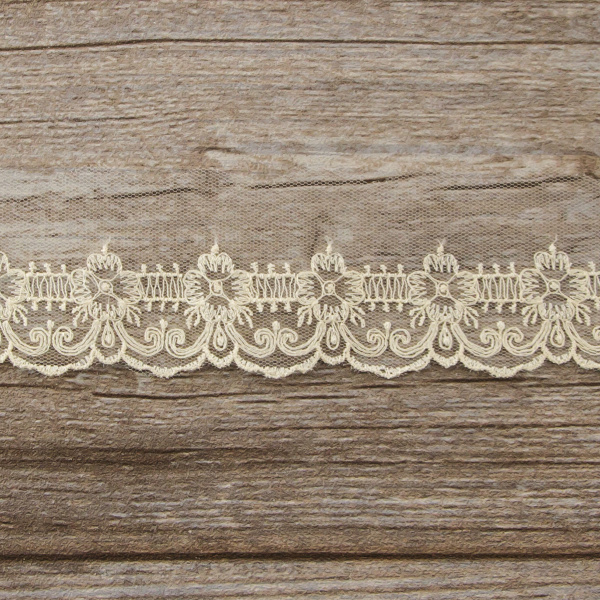 Кружево-вышивка на тюле, 20 мм. Арт 42198/58