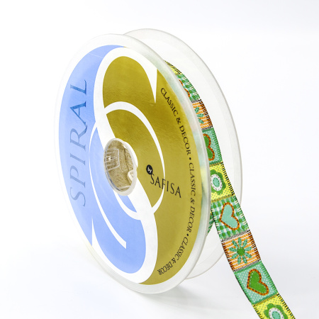 Лента жаккард SAFISA, 20 мм, 15 м, цвет 04. Арт 9178-20мм-04