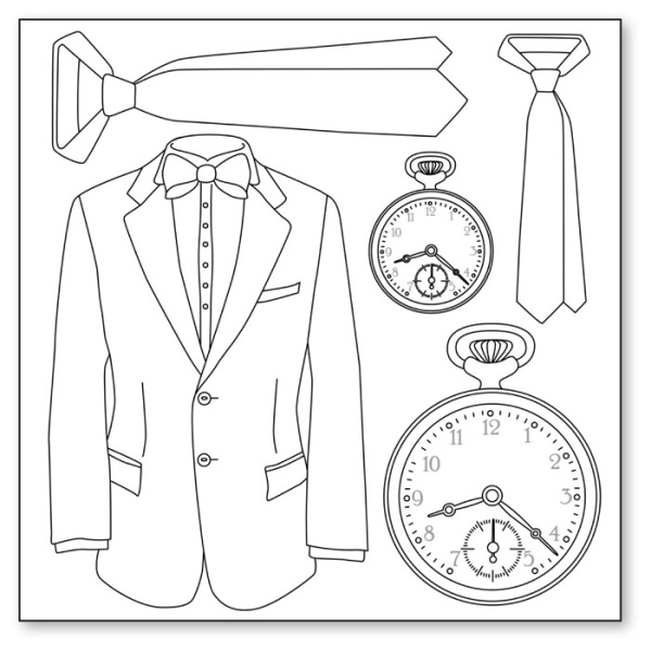 Салфетка рисовая с контуром, "Для мужчин". Арт DFTM08