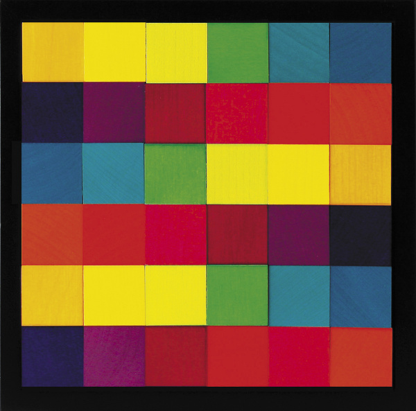 Мозаика из кубиков дизайнерская NAEF CLASSIC "Mosaik" 6+, натуральное дерево, цветная, 36 деталей. Арт 9404.1