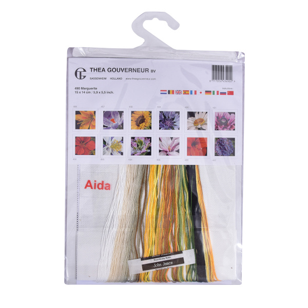 Набор для вышивания "Ромашка", канва аида 18 ct. Арт 490A                    