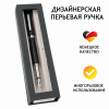 Ручка перьевая "Eleganza Classic" с синим картриджем, размер пера M, 0.5 мм, корпус черный и серебро. Арт 34362