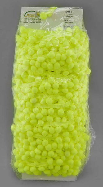 Тесьма с помпонами MATSA цвет ярко-желтый. Арт 96923/9014