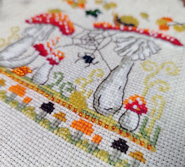 Набор для вышивания "Красные мухоморы". Арт 13.003.51