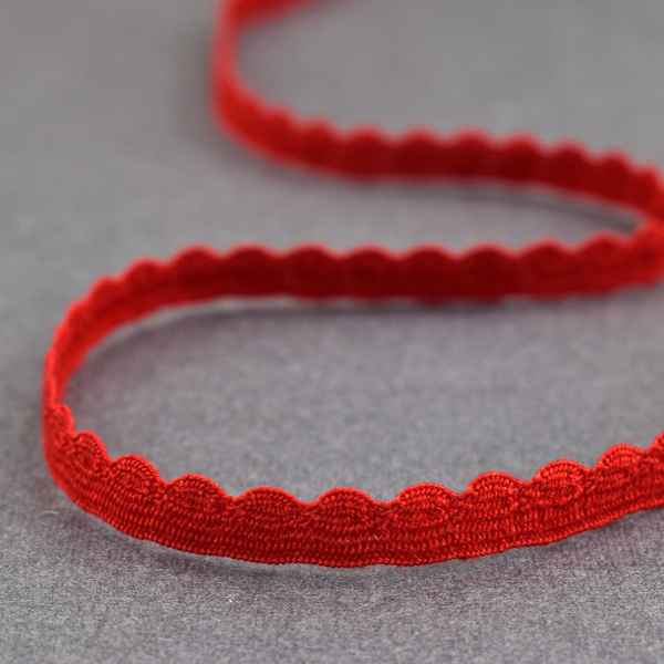 Кант-тесьма, 8 мм, цвет красный. Арт 2176/07