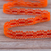 Мерсеризованное хлопковое кружево, 15 мм, цвет оранжевый. Арт 1798/17                 
