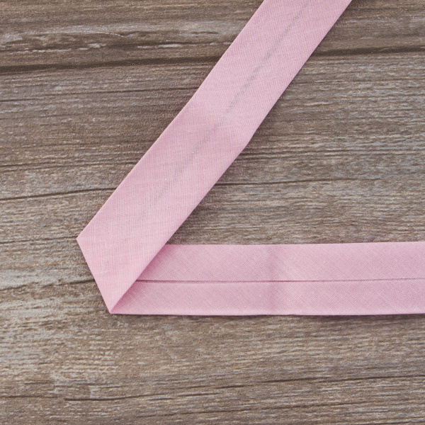 Косая бейка хлопок/полиэстер на блистере, 30 мм, 2,5 м, цвет 05, розовый. Арт P06120-30мм-05          