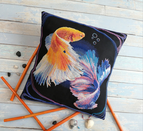 Набор для изготовления наволочки "Бетта рыбы". Арт 14.001.32