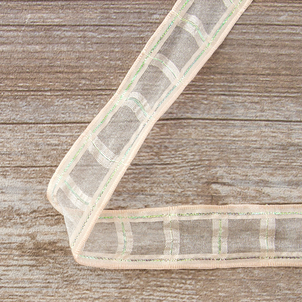 Лента органза "с памятью" SAFISA, 25 мм, 15 м цвет 83, чайная роза. Арт 25256-25мм-83           