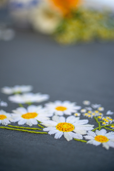 Набор для вышивания скатерти "Маргаритки" . Арт PN-0191960