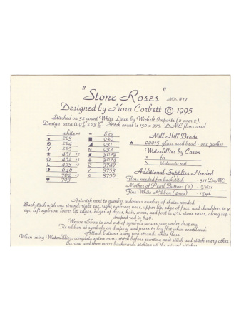 Схема для вышивания MIRABILIA "Каменные Розы". Арт MD17