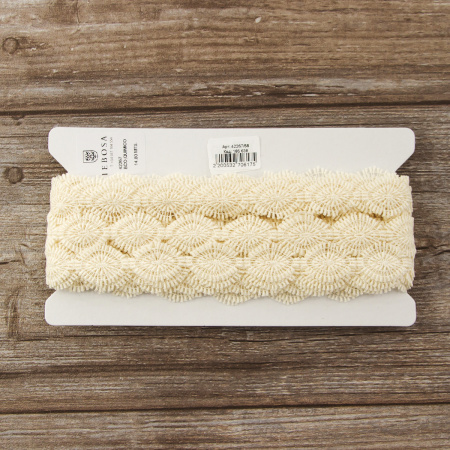 Кружево-вышивка на тюле, 15 мм. Арт 42267/58