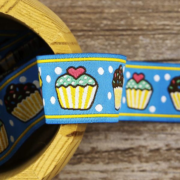 Лента жаккард SAFISA, 25 мм, 15 м, цвет 02. Арт 9176-25мм-02