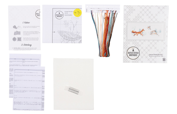 Набор для вышивания "Первые друзья", канва лён 28 ct. Арт DSB008L