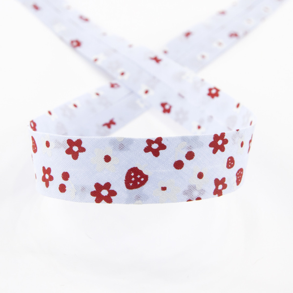 Косая бейка с рисунком SAFISA, арт.6444, 20 мм, 20 м, цвет 04. Арт 6444-20мм-04            