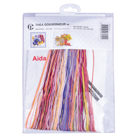 Набор для вышивания "Анютины глазки", канва аида 18 ct. Арт 454A                    