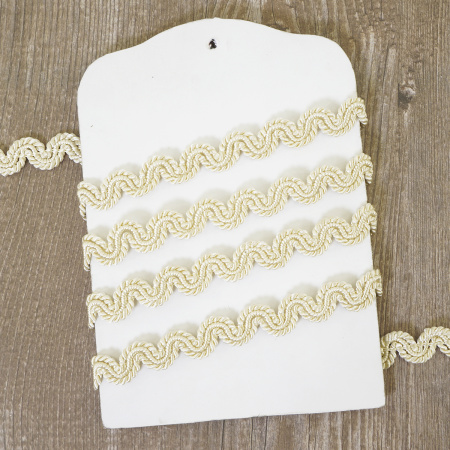 Тесьма PEGA тип интерьерная, цвет молочный, 12 мм. Арт 844113812A1901          