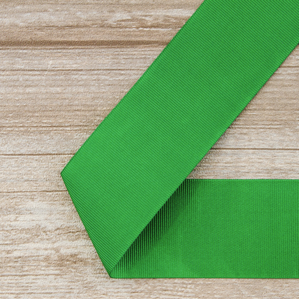 Лента репсовая SAFISA, 50 мм, 25 м, цвет 25 зеленый. Арт 350-50мм-25