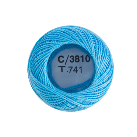 Мулине "Finca Perle"(Жемчужное"), №12,однотонный цвет 3810. Арт 00008/12/3810           