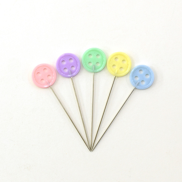 Булавки портновские с головками-пуговичками, цвет синий и белый, 47 мм, 30 шт. Арт 720