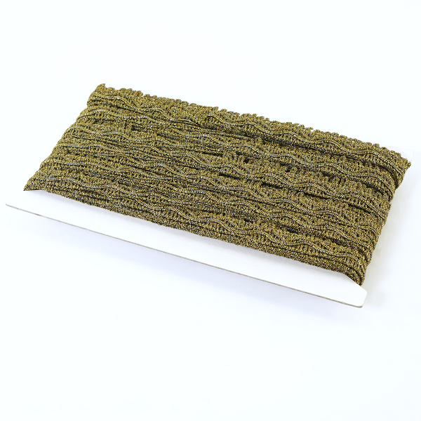 Тесьма PEGA декоративная, золотистый люрекс, 21 мм. Арт 881443521W3011          