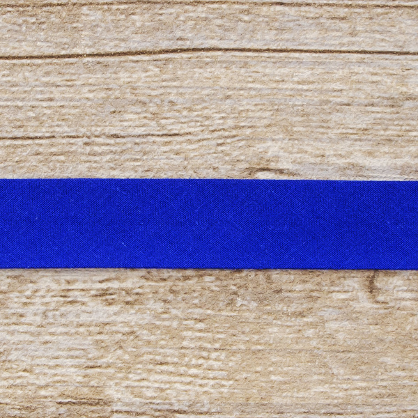 Косая бейка хлопок, 20 мм, 25 м, цвет 13, цвет синий. Арт 6600-20мм-13