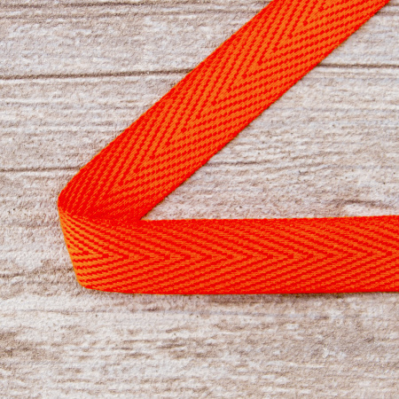 Тесьма киперная SAFISA, 15 мм, 25 м, цвет 61, оранжевый. Арт 30270-15мм-61