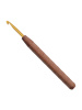 Крючок вязальный с ручкой из грецкого ореха addiNature Walnut Gold, №5, 16 см. Арт 588-2/5-16