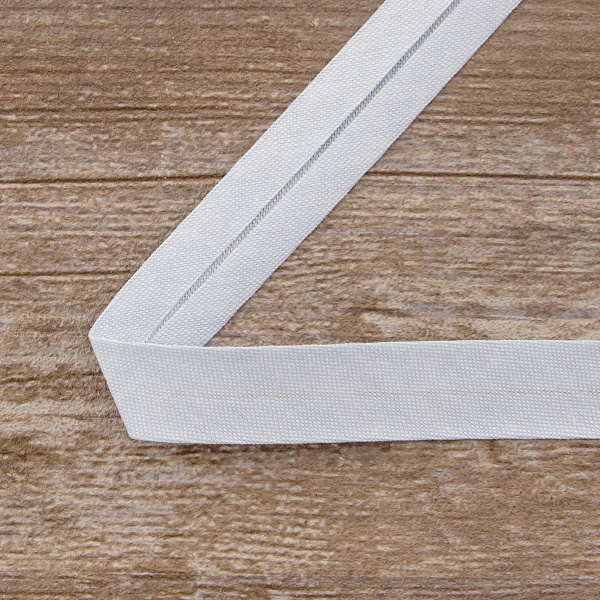 Косая бейка хлопок, 20 мм, 20 м, цвет 04, цвет светло-голубой. Арт 6570-20мм-04