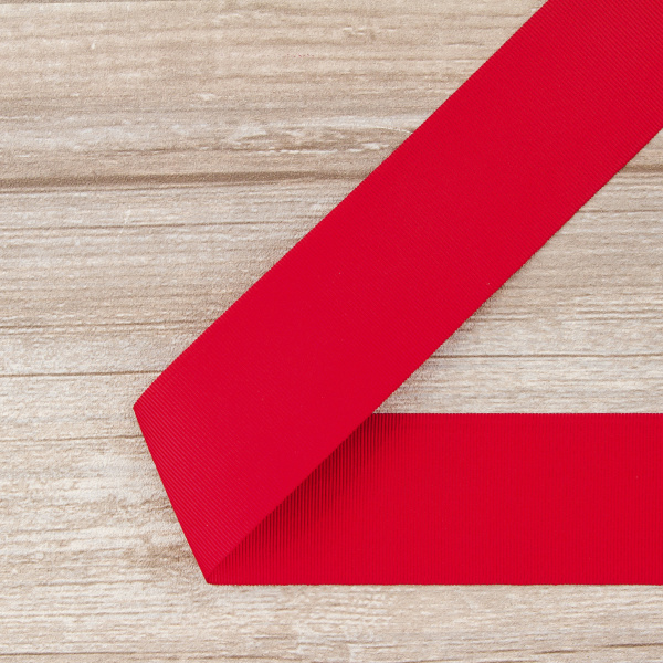 Лента репсовая SAFISA, 50 мм, 25 м, цвет 84 вишневый. Арт 350-50мм-84