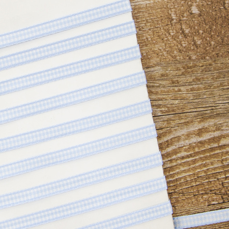 Лента с рисунком клетка SAFISA, 6 мм, 25 м, цвет 04, голубой. Арт 466-06мм-04             