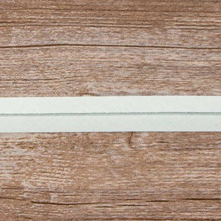 Косая бейка хлопок/полиэстер 20 мм, 25 м, цвет 51, бледно-голубой. Арт 6120-20мм-51            