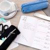 Пенал для ручек "Pencil Case" на молнии, 22 х 7 х 7 см, вельвет, голубой. Арт 03997/6 