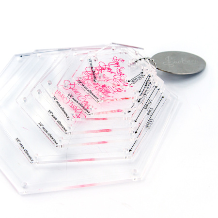 Набор лекал для заготовок-шестигранников, 8 размеров (3/4”,1”,1 1/4”,1 1/2”,1 3/4”, 2”, 2 1/2”, 3”). Арт NL4160