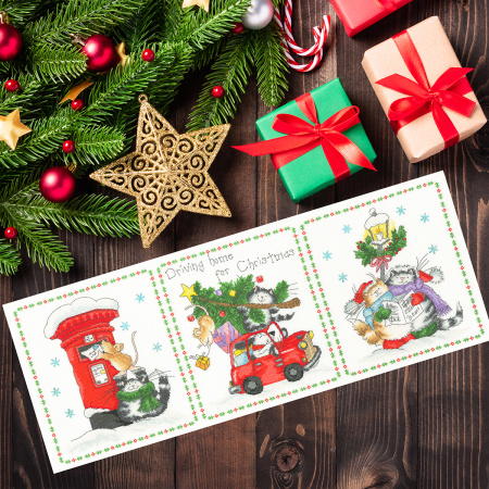 Набор для вышивания "Driving Home For Christmas". Арт XMS37